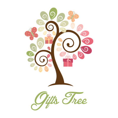 Gifts Tree And Leaves Logo Design Gallery Inspiration